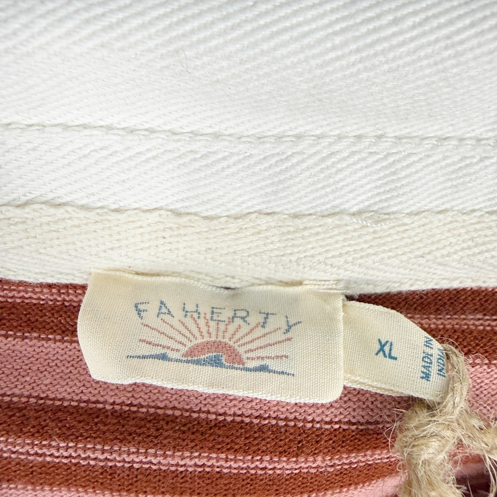 Faherty Hometown Rugby Shirt Size XL Womens Dusty Rose NEW - Picture 2 of 8